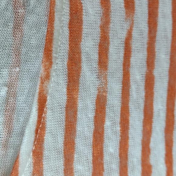 Majestic Filatures coral striped linen top M - Picture 4 of 7